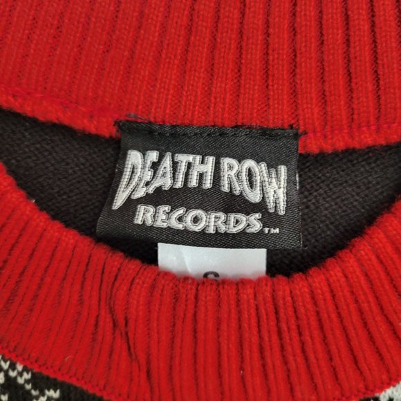 Death Row Records Ugly Christmas Sweater Black Red Green Santa 2021 Suge 2Pac - Picture 5 of 6
